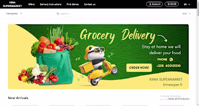 E-Commerce Website for Kiina Supermarket