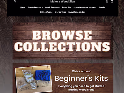 E-commerce and Digital Product Strategy for Make a Wood Sign