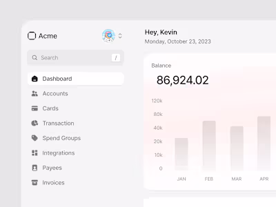 Acme - FinTech Dashboard