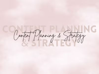 Content Planning & Strategy