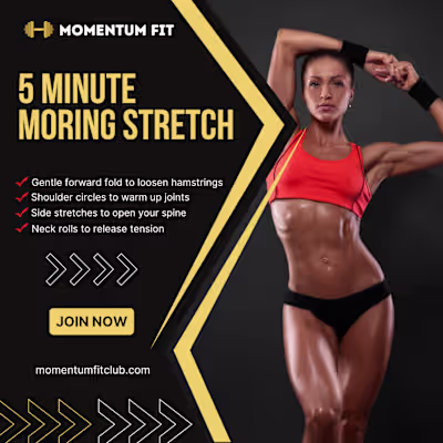 Clean Social Media Graphics for a Fitness Center