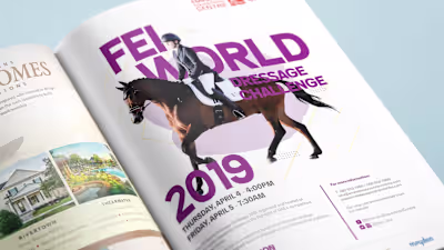 Brochure design for FEI World Dressage Challenge