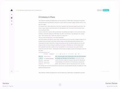 Review & Editing Page Design with Rich Text Editor Review, e...