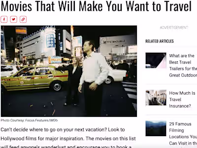 Travel Writing: Guides and Fun Listicles