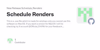 Schedule Renders Software Development