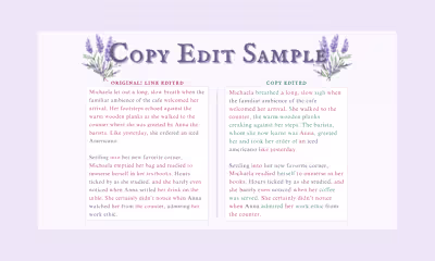 Copy Edit Sample