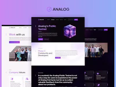 Analog.one - Website Redesign