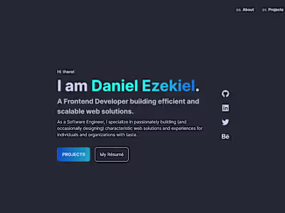Daniel Ezekiel - Frontend Developer