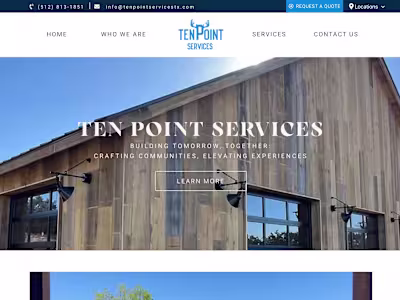 Construction company website designed to
