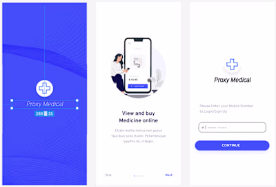 Mobile App UI Design for Pharmacy Application