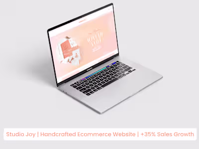 Studio Joy | Handcrafted Ecommerce Website | +35% Sales Growth