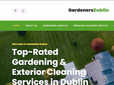 Gardeners Dublin – Custom Coded Website & SEO Optimization