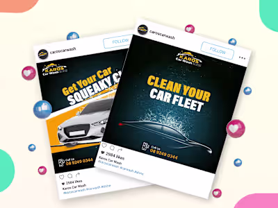 Social Media Posts For "KAROS Car Wash"
