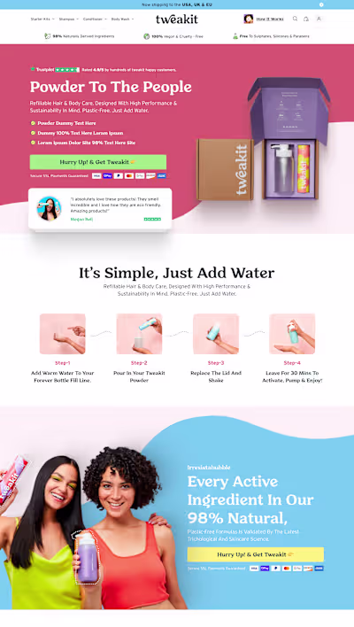 Tweakit Landing Page