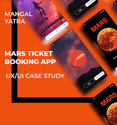 Mars ticket booking app on Behance