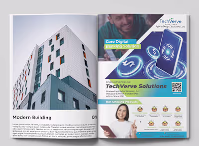 Catchy A4 Magazine page advertise for TechVrve