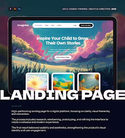 Creative Storytelling Landing Page