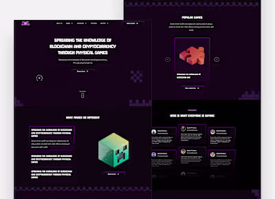 Play2learn Website Design