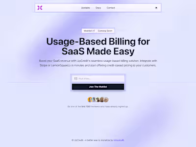 Upcred.it - API for Usage-Based Pricing