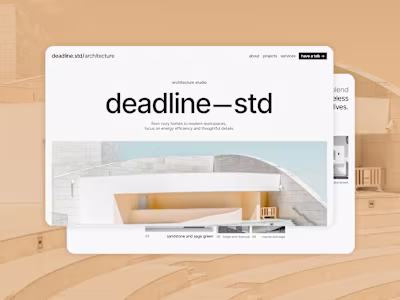 deadline-std - Architecture Portfolio