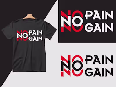 No Pain No Gain T-shirt Design 