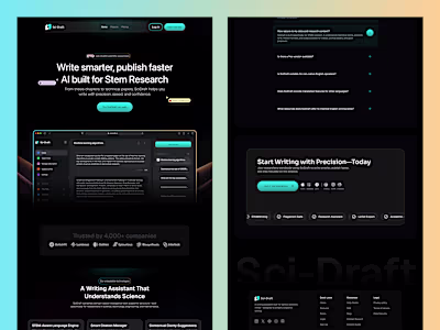 Sci-Draft Landing Page Case Study