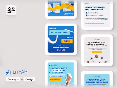 Ad Concepts + Designs for UtilityAPI