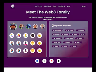 Web3 Family Marketing Agency Website