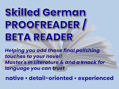 German Proofreader / Beta Reader