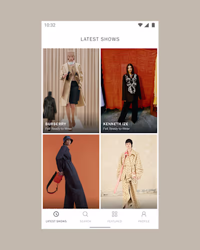 Designing the Vogue Runway Android app