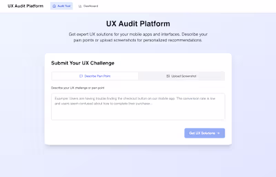 My first try with @Anything ✨ A self-audit platform that giv...