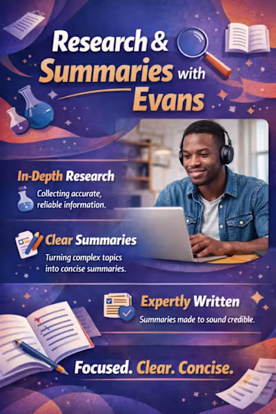 Entrust me with research and summaries work.