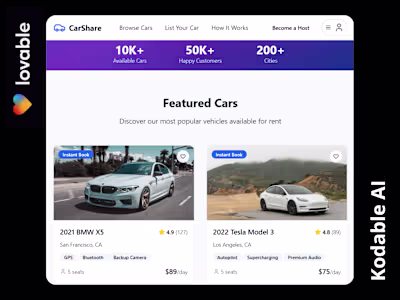 AI-Powered Car Rental Platform Prototype