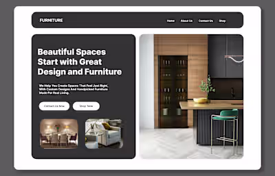 Furniture Strong E-commerce Website Design