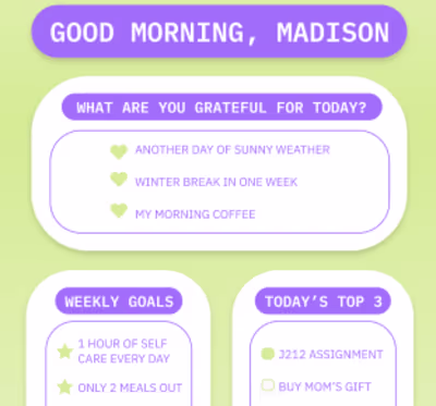 Clover - productivity app design