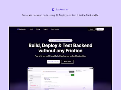 BackendIM: AI-Powered Backend Development Platform