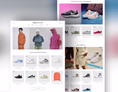Online clothing shop | DAMPLE STORE | UI UX Design