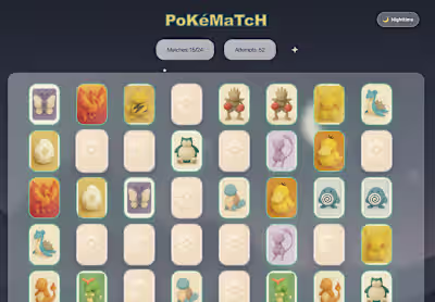 PoKéMaTcH: A Minimalist Pokémon Memory Game