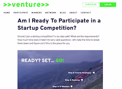 Blog Writing for Entrepreneurship Competition