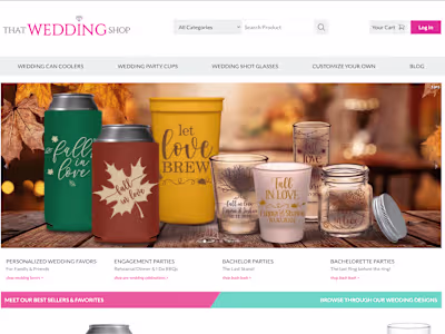 Custom Web Development for ThatWeddingShop - Built with Next.j