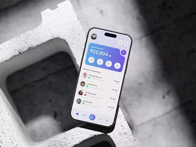 Mobile application design for a fintech platform