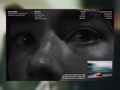 Alex Laurent Minimal Portfolio Website
