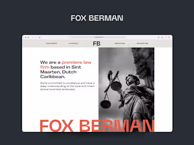 Fox Berman • Website for a Law Firm (Framer)