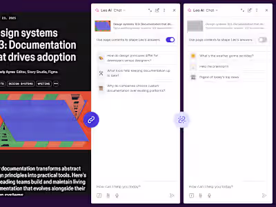 Contextual conversations with Leo AI