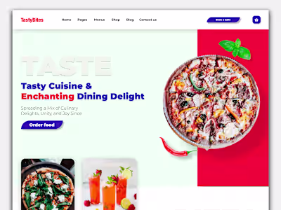 Pizza restaurant figma design