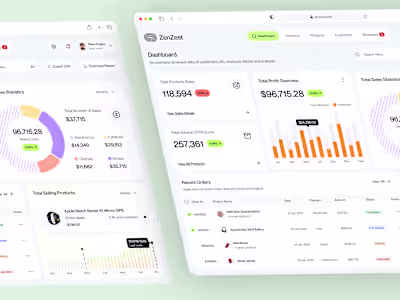 E-Commerce Admin Dashboard Design