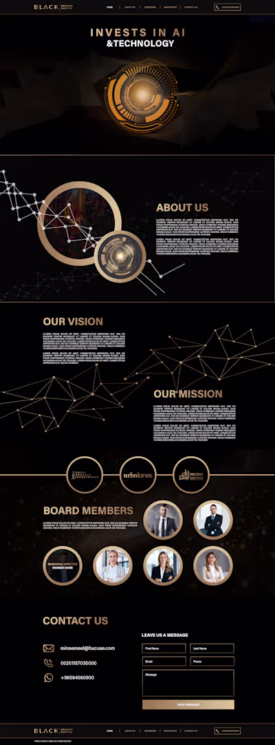 Invest in AI &Technology webdesign