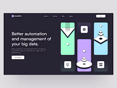 Data Management & Automation Landing page