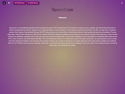 SpaceCase- user friendly storage on blockchain!