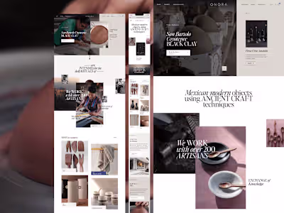Onora website: Redesign